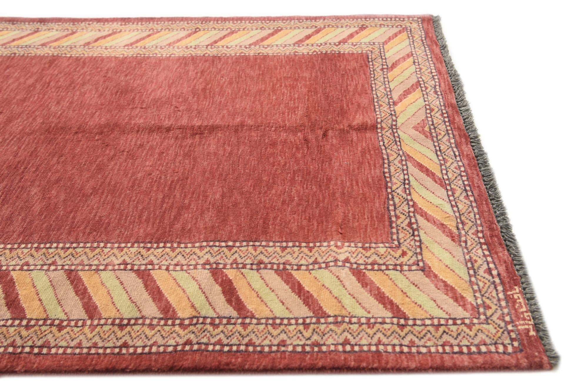 3' 3 x 5' 4 Hand Knotted Kashkuli Gabbeh Oriental Wool Rug