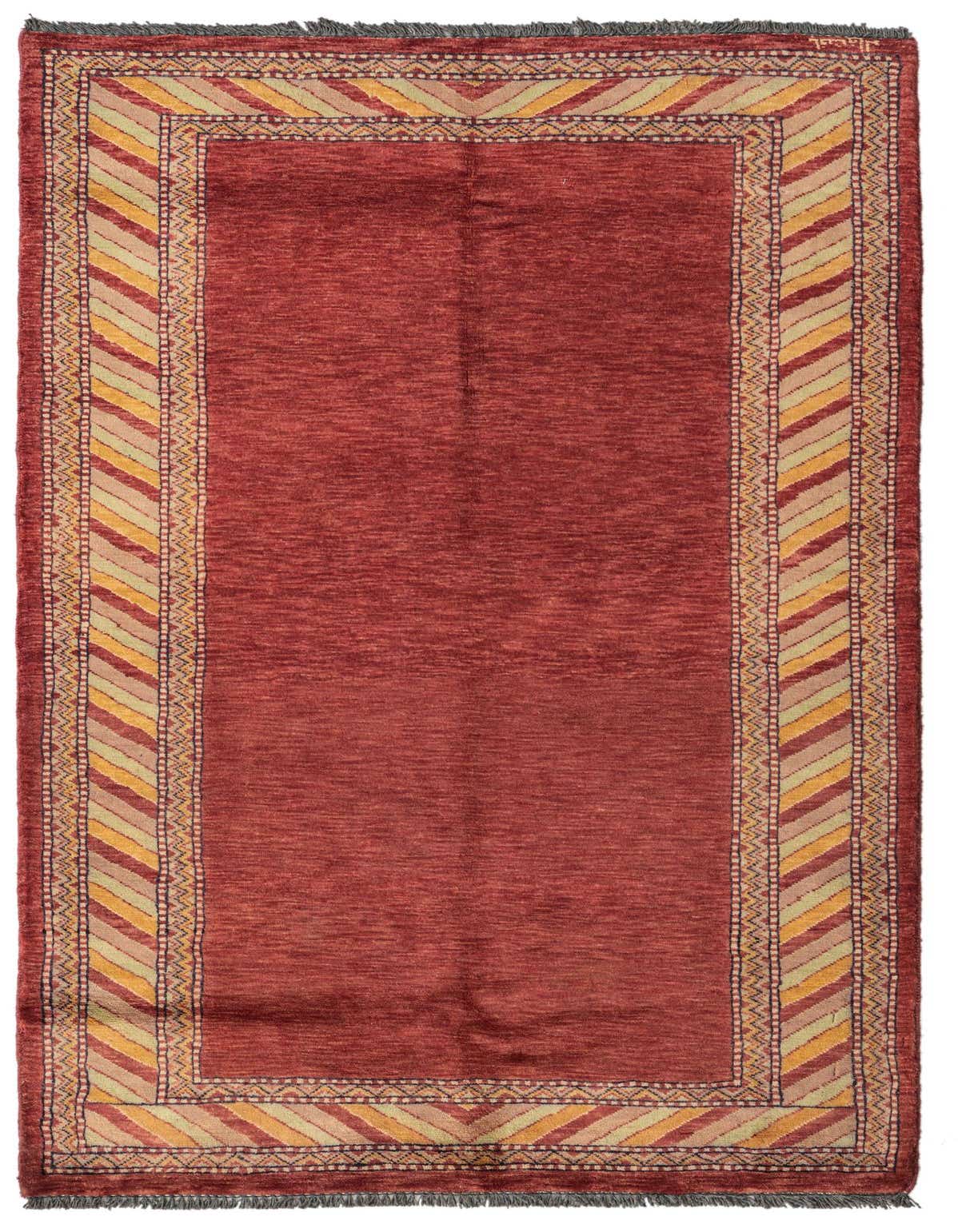 3' 3 x 5' 4 Hand Knotted Kashkuli Gabbeh Oriental Wool Rug