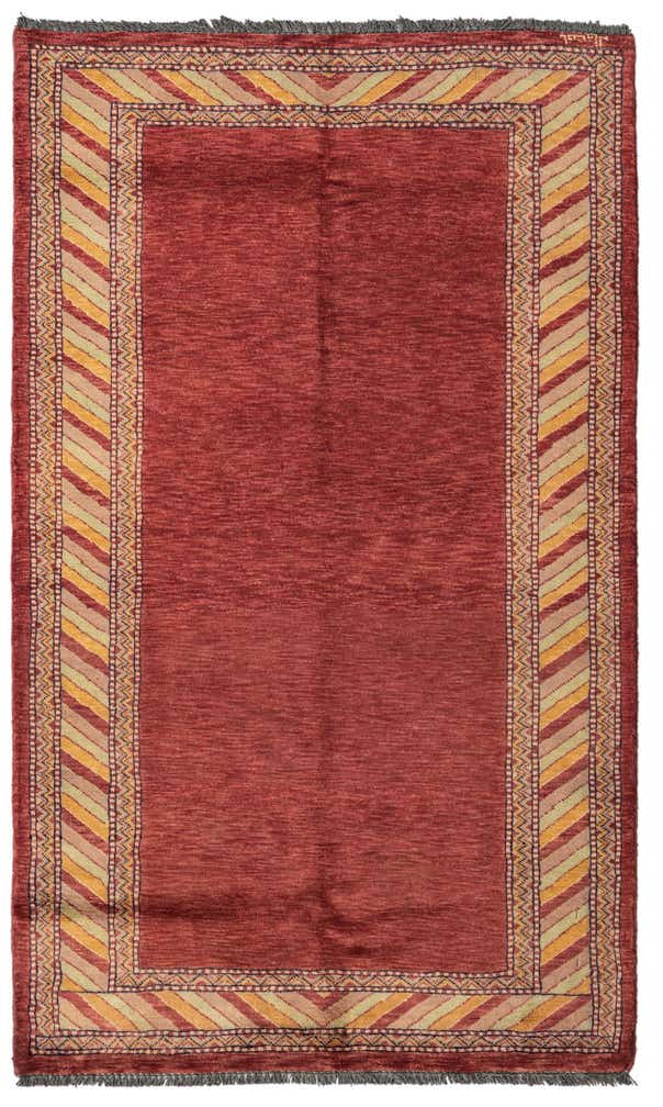 3' 3 x 5' 4 Hand Knotted Kashkuli Gabbeh Oriental Wool Rug