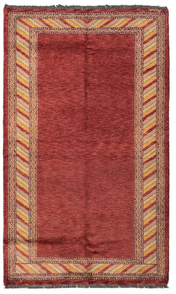 Detail image of 3' 3 x 5' 4 Hand Knotted Kashkuli Gabbeh Oriental Wool Rug