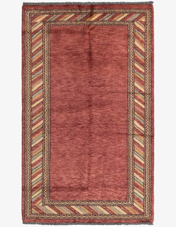 3' 2 x 5' 2 Hand Knotted Kashkuli Gabbeh Oriental Wool Rug