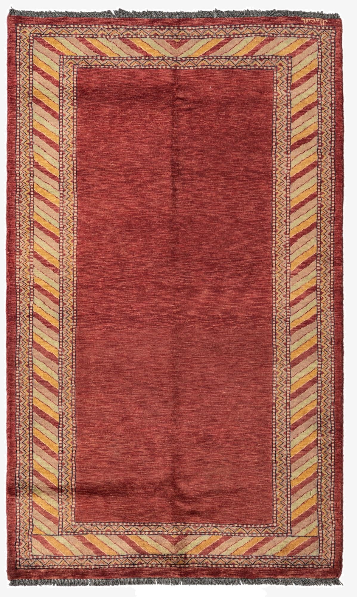 3' 3 x 5' 4  Hand Knotted Kashkuli Gabbeh Oriental Wool Rug