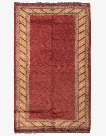 3' 3 x 5' 4 Hand Knotted Kashkuli Gabbeh Oriental Wool Rug