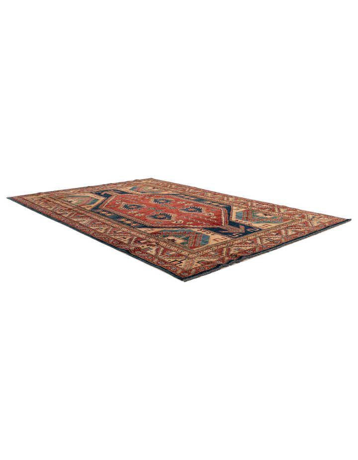 5' 8 x 8' 3 Hand Knotted Kazak Oriental Wool Rug