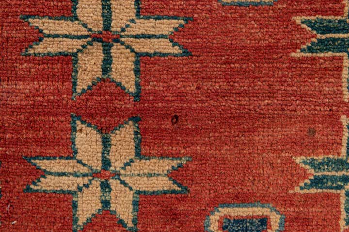 5' 8 x 8' 3 Hand Knotted Kazak Oriental Wool Rug