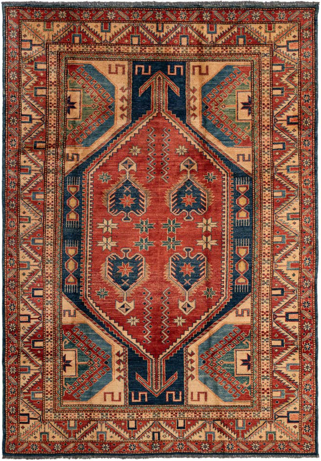Detail image of 5' 8 x 8' 3 Hand Knotted Kazak Oriental Wool Rug
