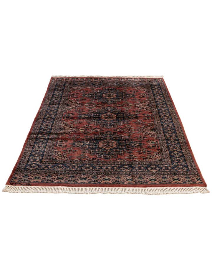 4' 2 x 6' 1 Hand Knotted Kazak Oriental Wool Rug
