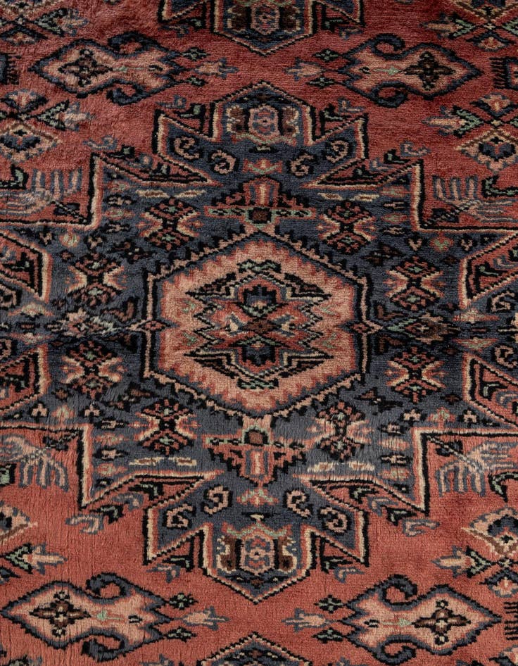 Detail image of 4' 2 x 6' 1  Hand Knotted Kazak Oriental Wool Rug