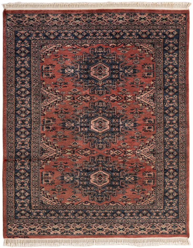 Detail image of 4' 2 x 6' 1 Hand Knotted Kazak Oriental Wool Rug