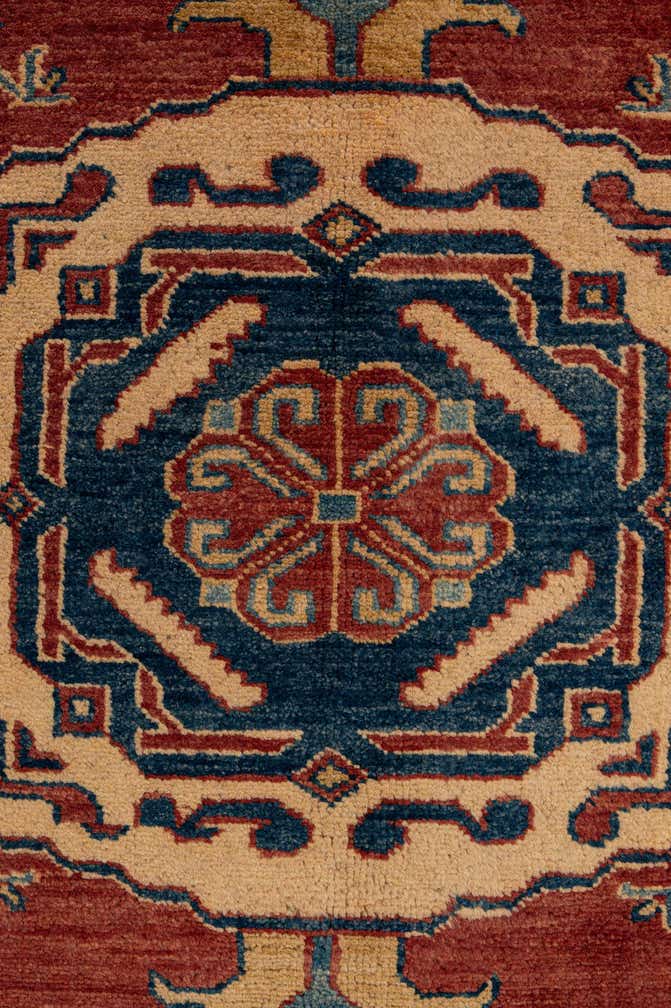 7' 2 x 10' 6 Hand Knotted Kazak Wool Rug