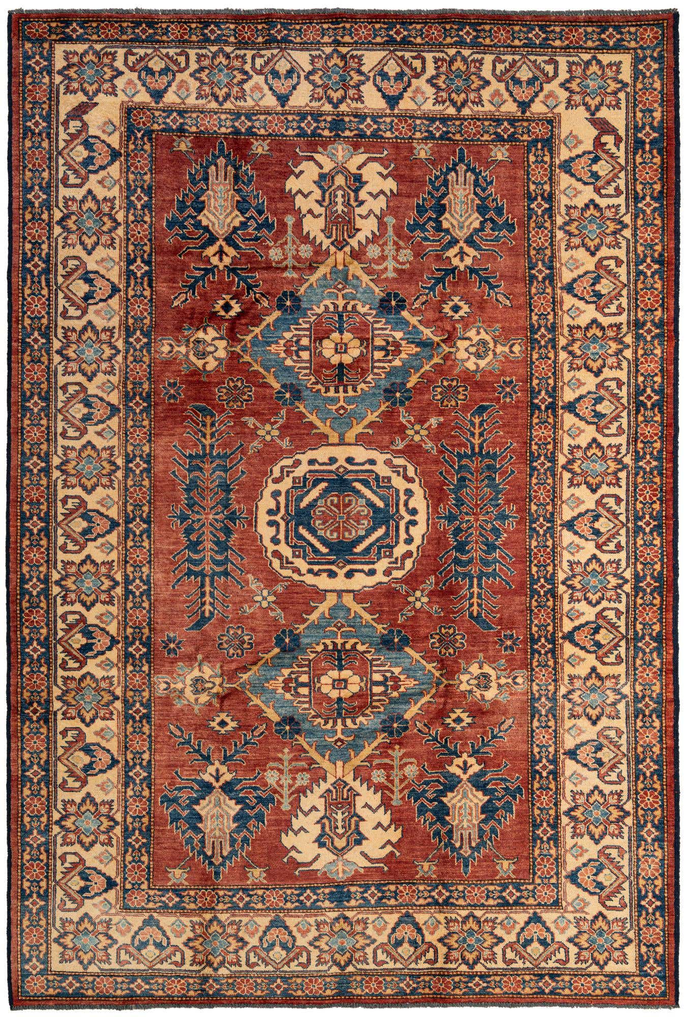 7' 2 x 10' 6 Hand Knotted Kazak Wool Rug