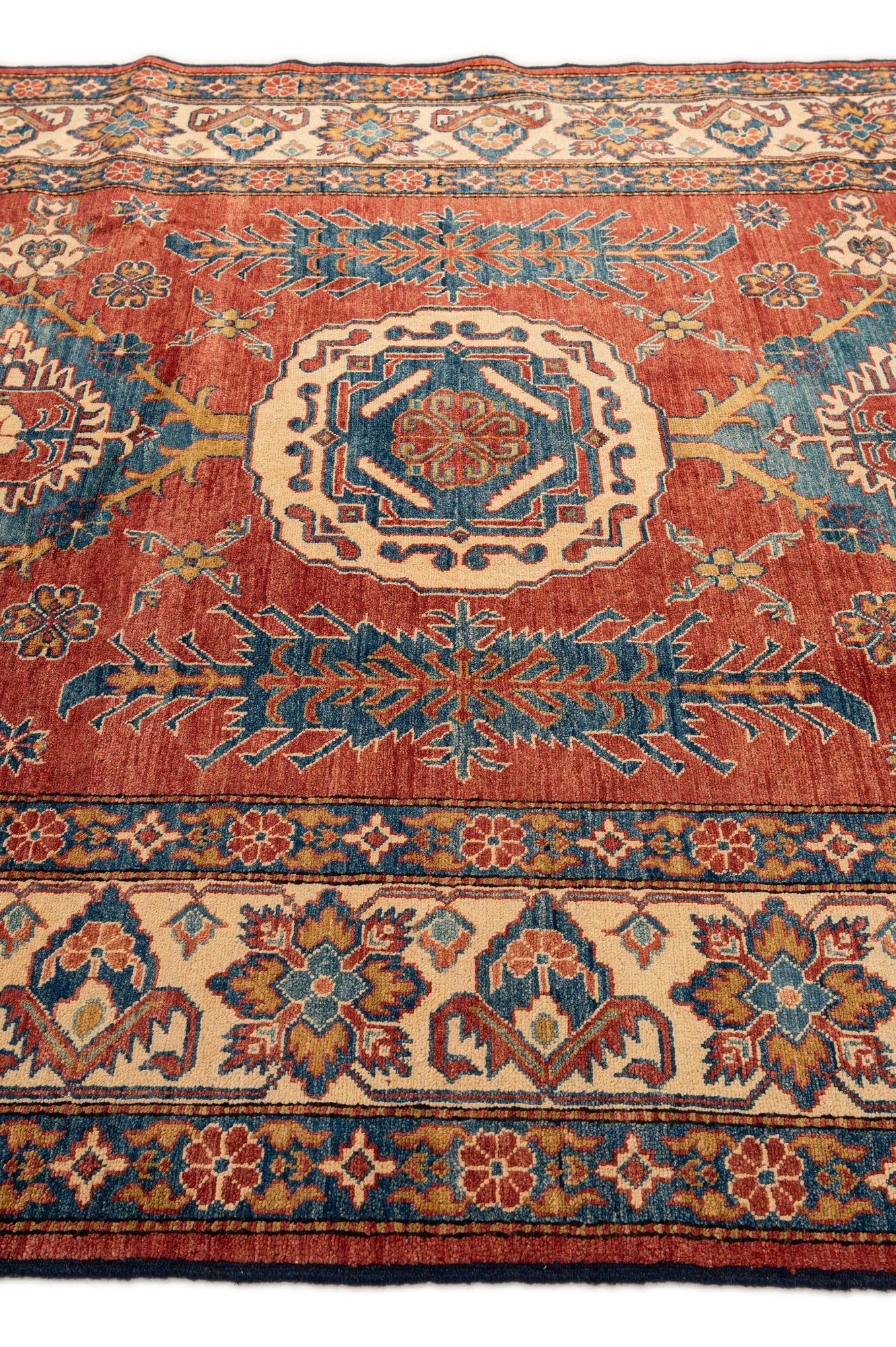 7' x 10' 7 Hand Knotted Kazak Wool Rug