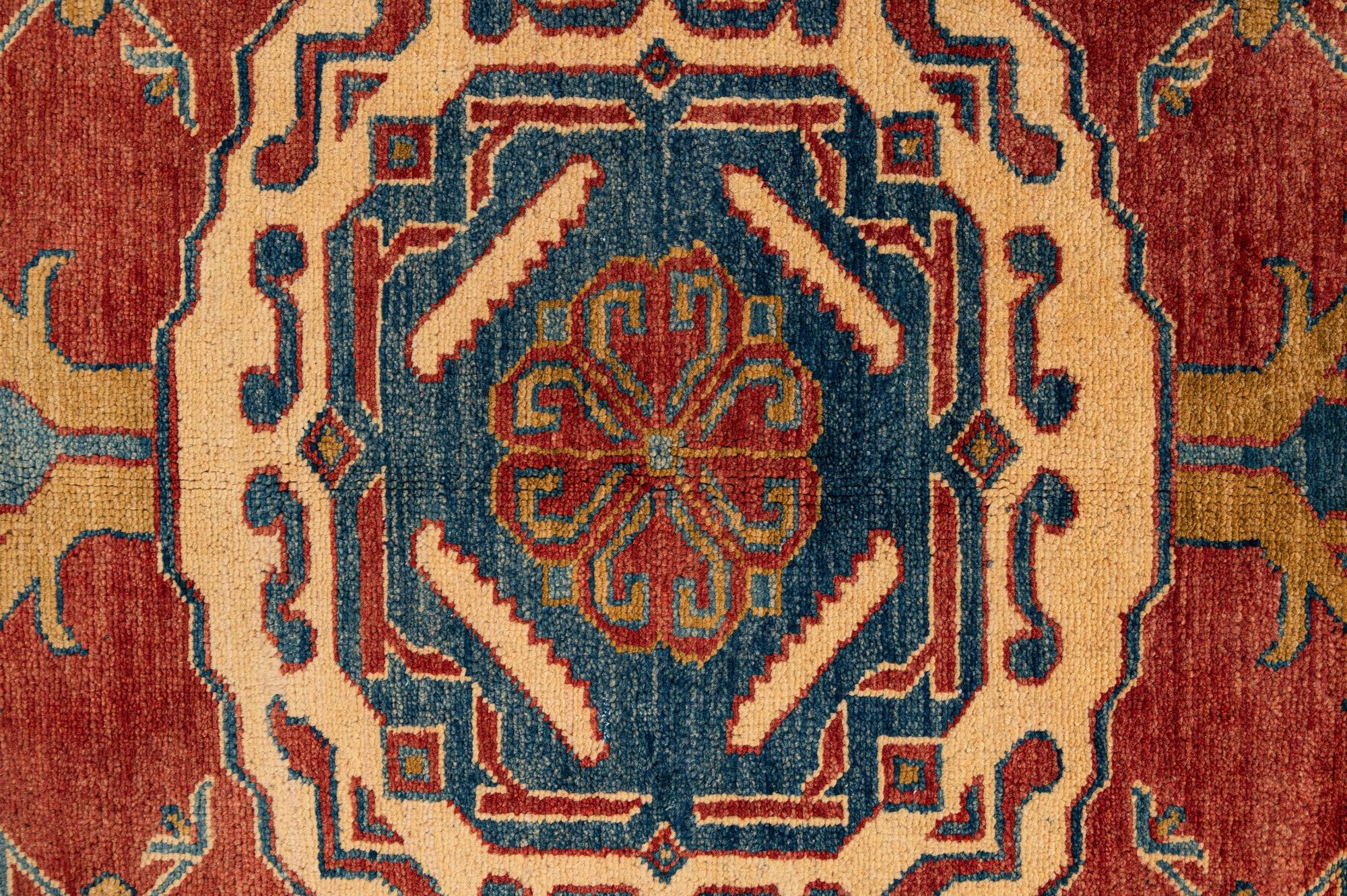 7' x 10' 7 Hand Knotted Kazak Wool Rug