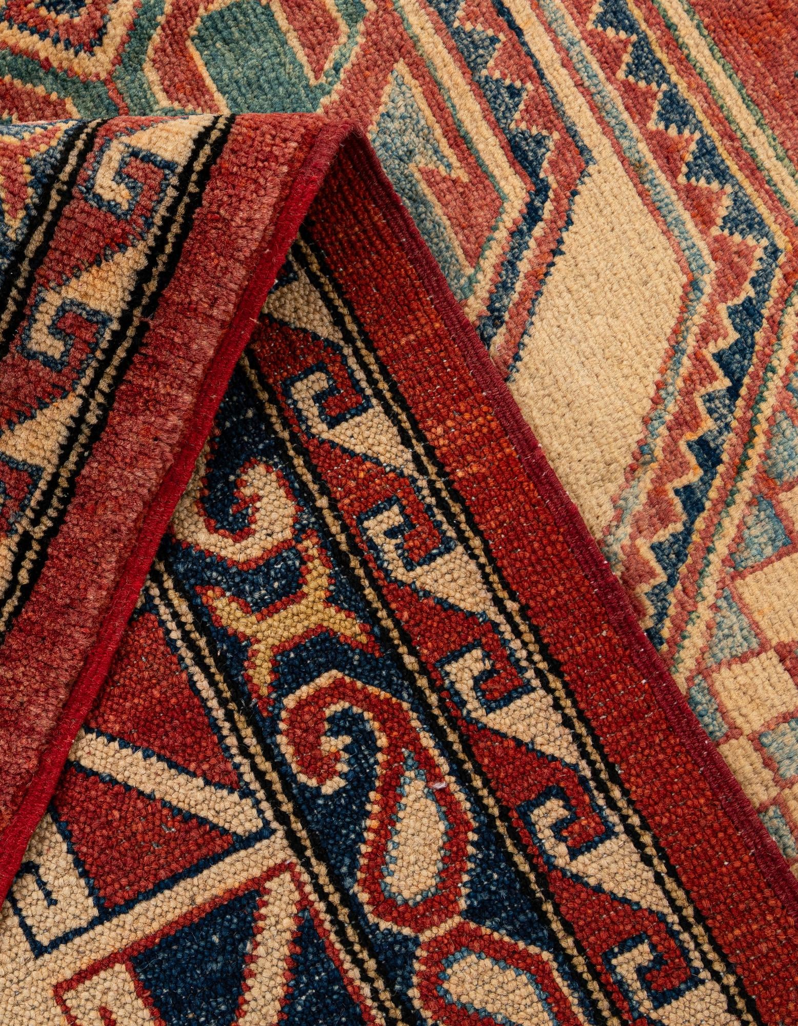 8' 11 x 12' 2 Hand Knotted Kazak Wool Rug