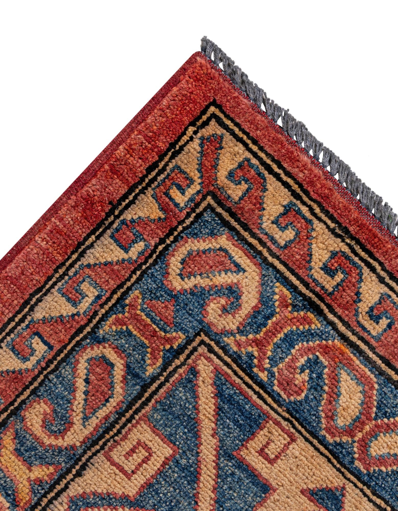 8' 11 x 12' 2 Hand Knotted Kazak Wool Rug