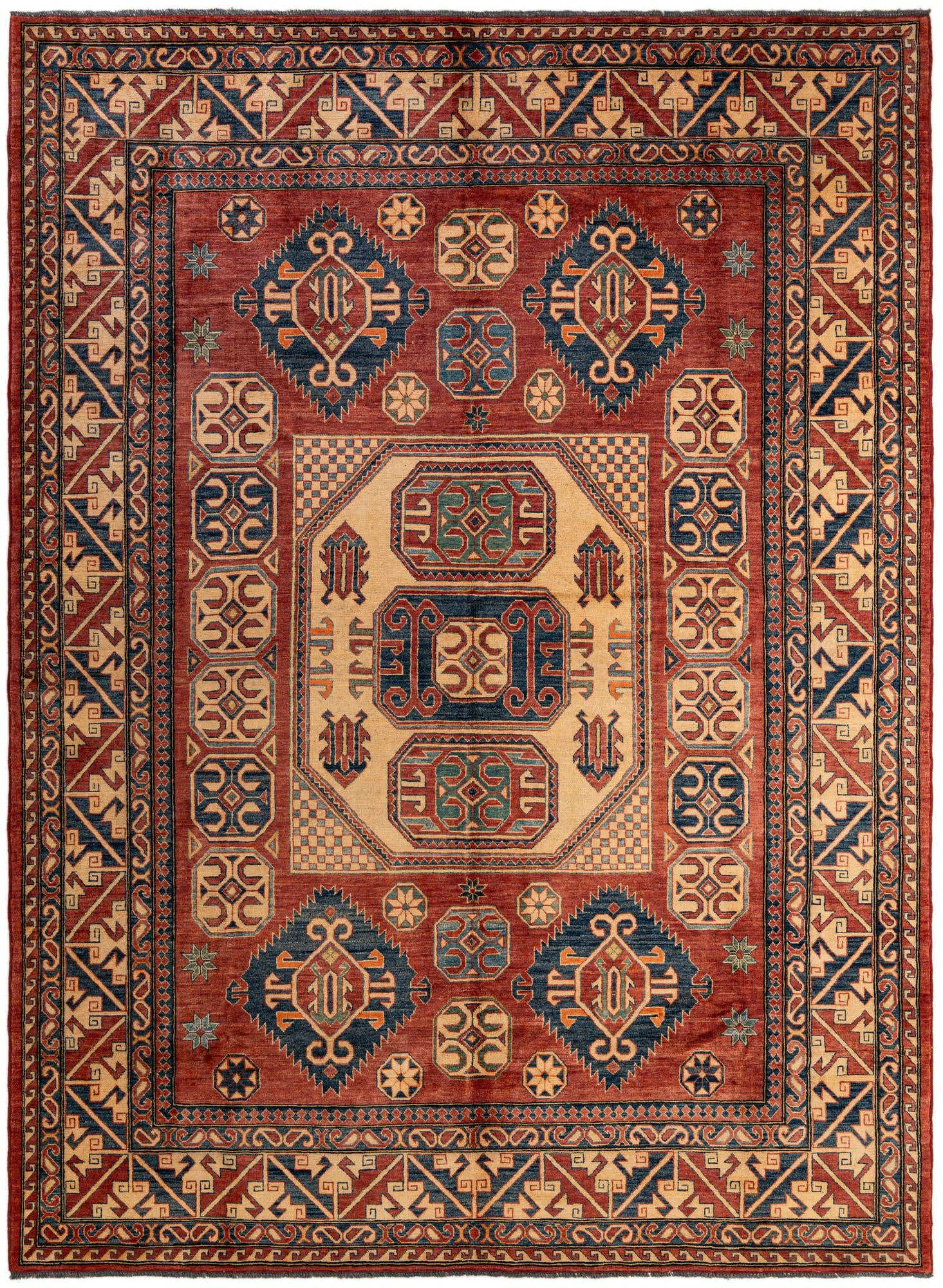 8' 11 x 12' 2 Hand Knotted Kazak Wool Rug