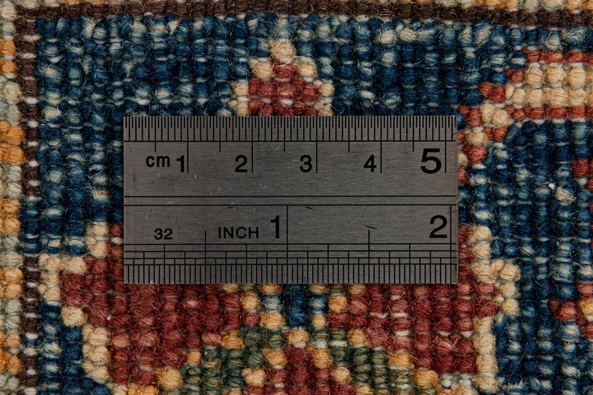 3' 2 x 4' 3 Hand Knotted Kazak Wool Rug