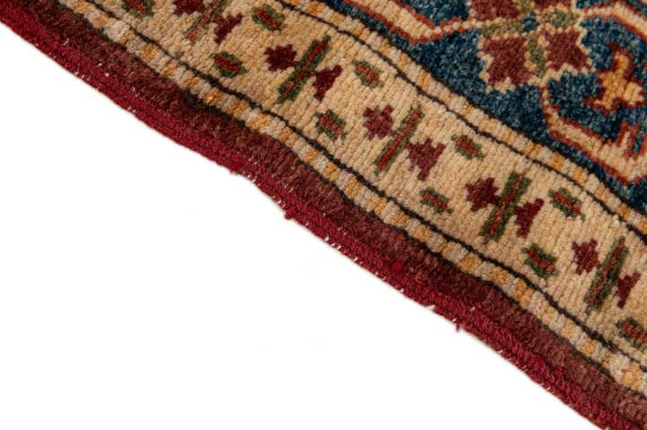 3' 2 x 4' 3 Hand Knotted Kazak Wool Rug