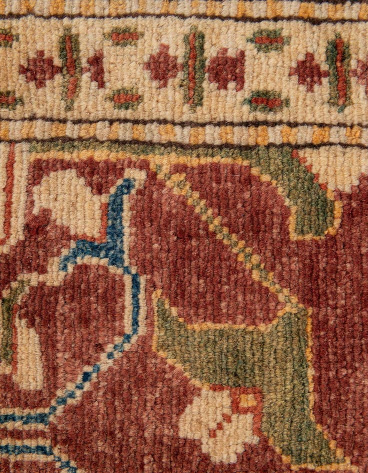 Detail image of 3' 2 x 4' 3  Hand Knotted Kazak Wool Rug
