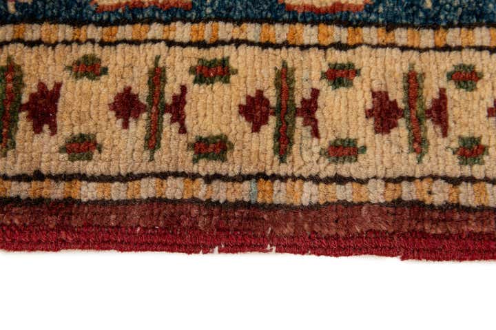 3' 2 x 4' 3 Hand Knotted Kazak Wool Rug