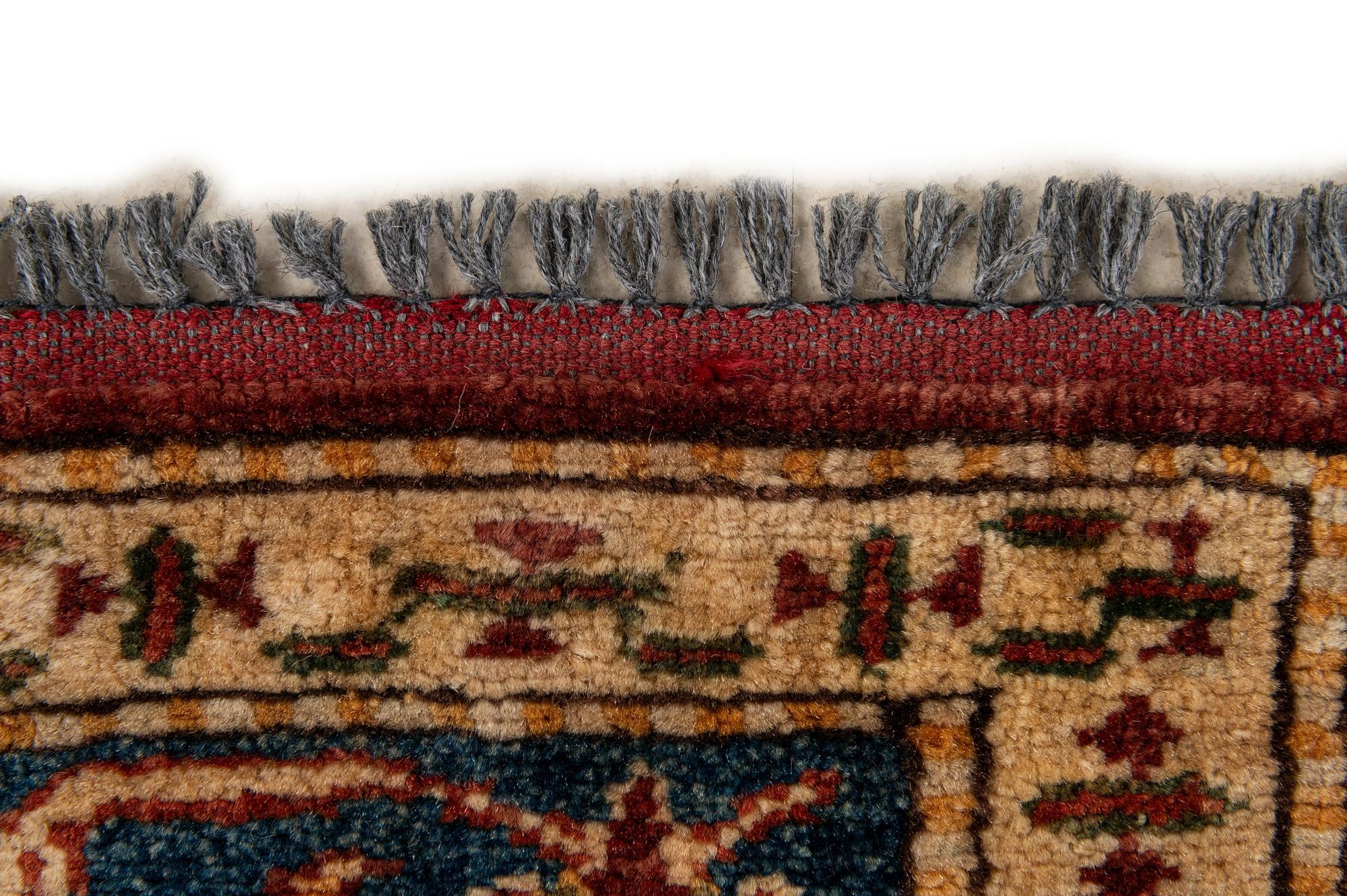 3' 2 x 4' 3 Hand Knotted Kazak Wool Rug