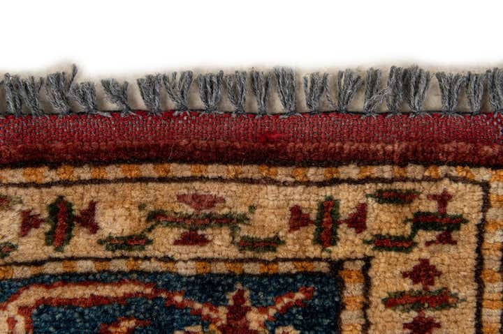 3' 2 x 4' 3 Hand Knotted Kazak Wool Rug
