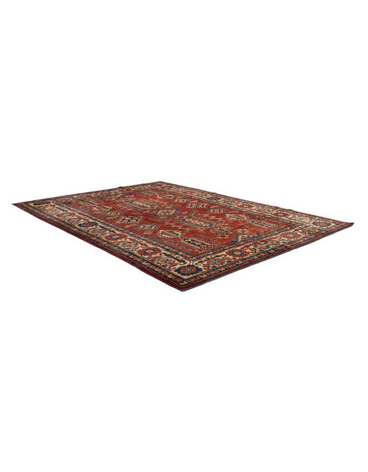 6' 6 x 8' 6 Hand Knotted Kazak Oriental Wool Rug