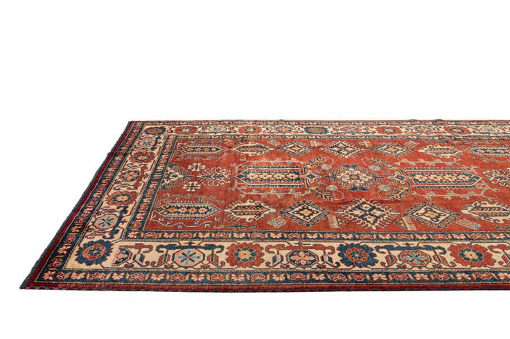 Detail image of 6' 6 x 8' 6 Hand Knotted Kazak Oriental Wool Rug