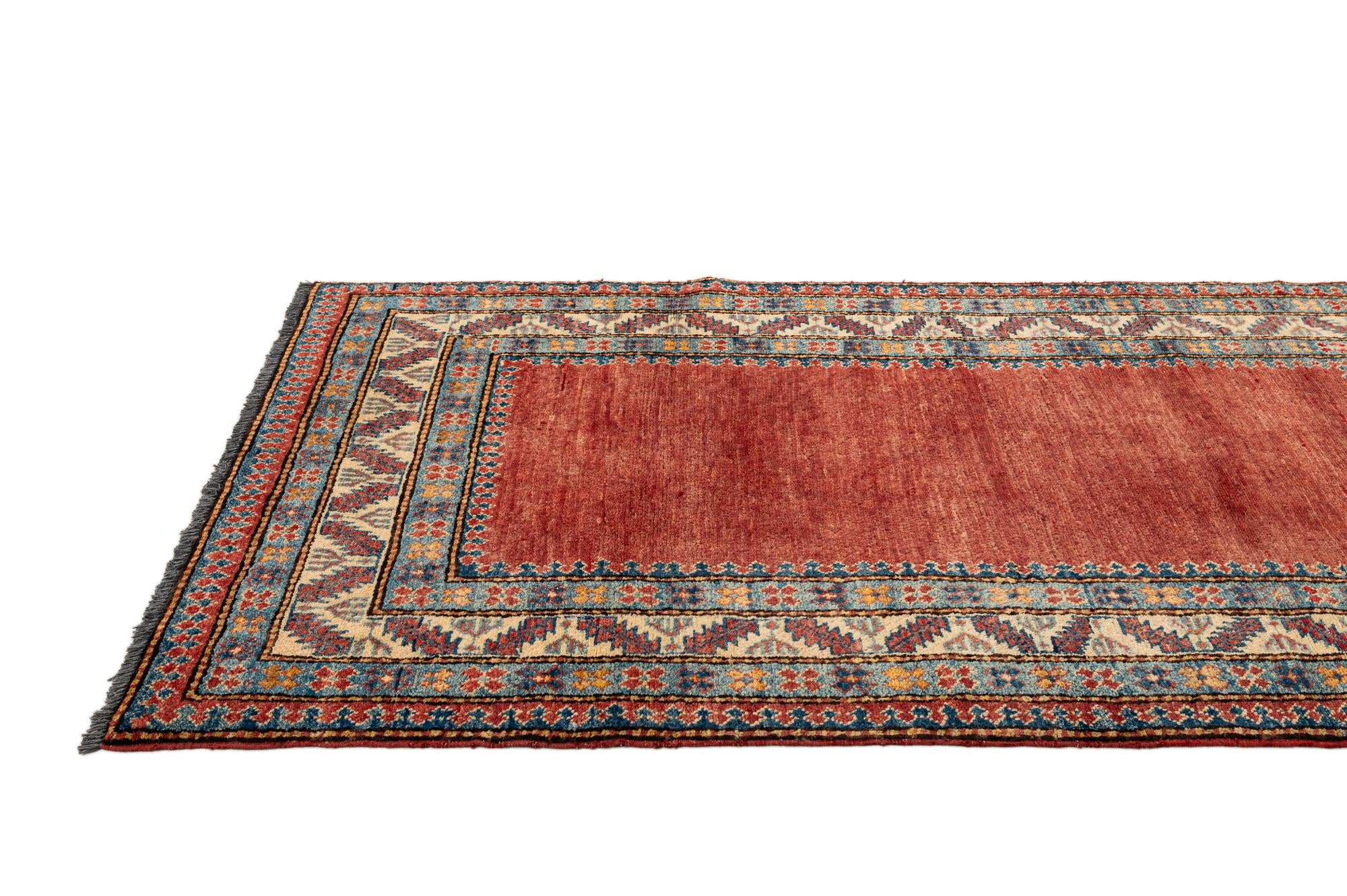 3' 8 x 5' 9 Hand Knotted Kazak Wool Rug