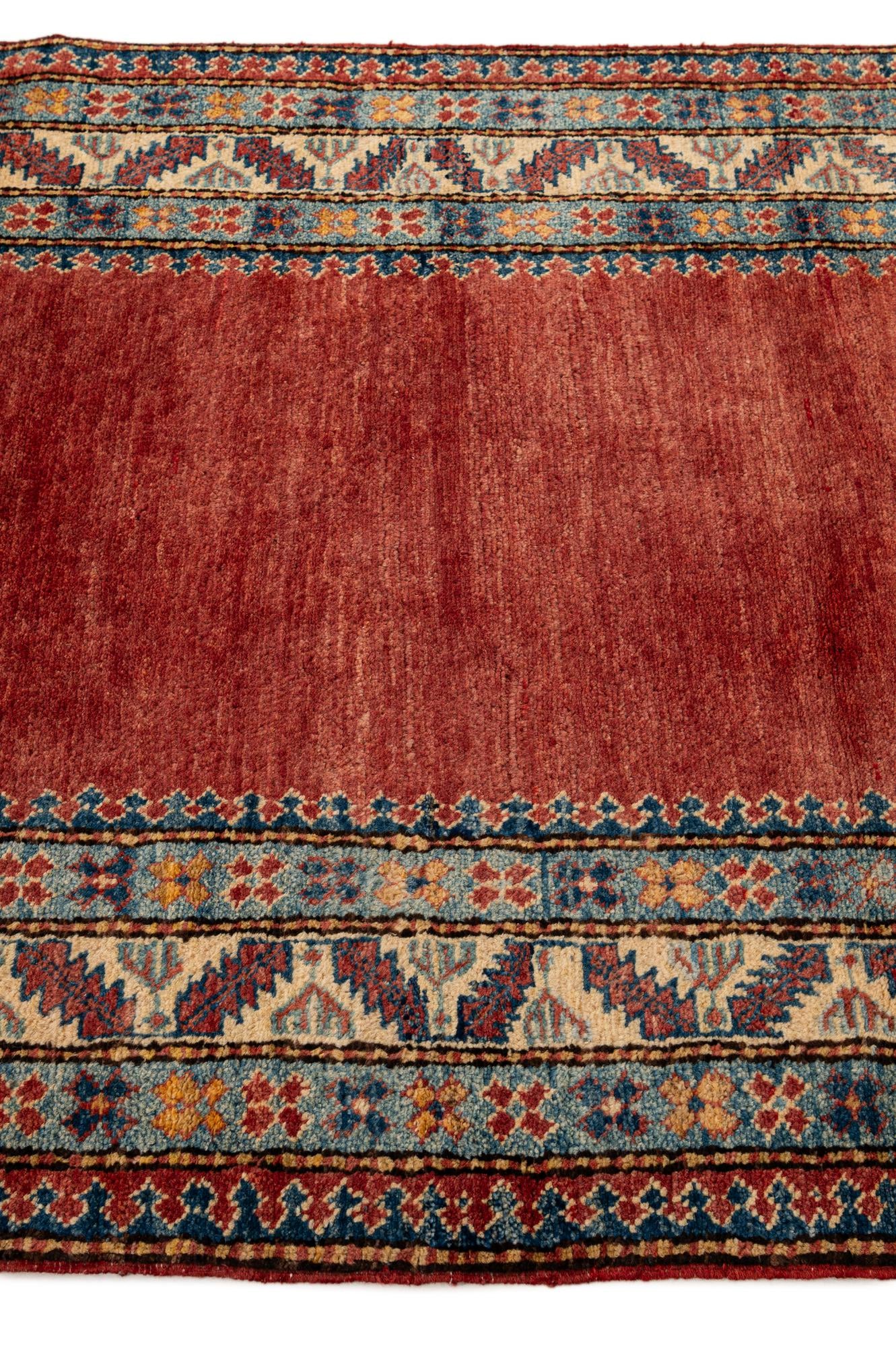 3' 8 x 5' 9 Hand Knotted Kazak Wool Rug