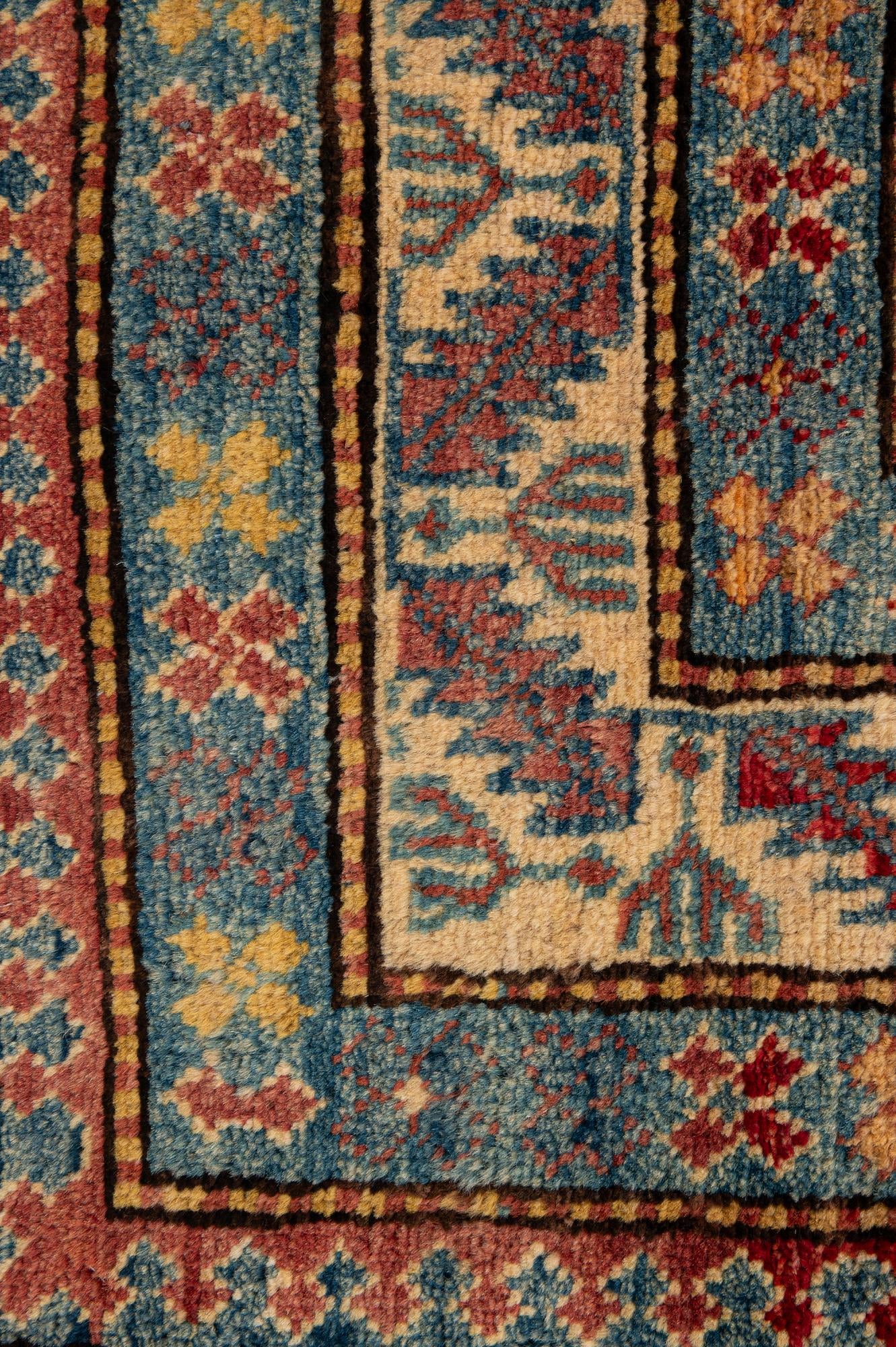 3' 8 x 5' 9 Hand Knotted Kazak Wool Rug