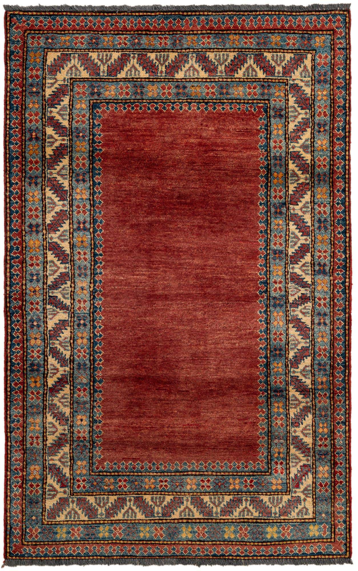 3' 8 x 5' 9 Hand Knotted Kazak Wool Rug