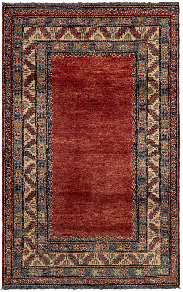 Detail image of 3' 8 x 5' 9 Hand Knotted Kazak Wool Rug
