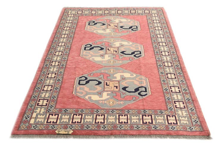 Detail image of 4' 4 x 5' 10 Hand Knotted Kazak Oriental Wool Rug