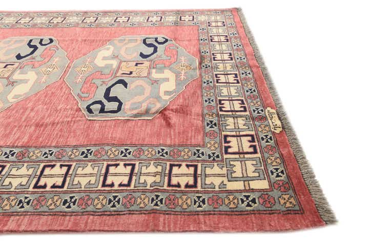 4' 4 x 5' 10 Hand Knotted Kazak Oriental Wool Rug