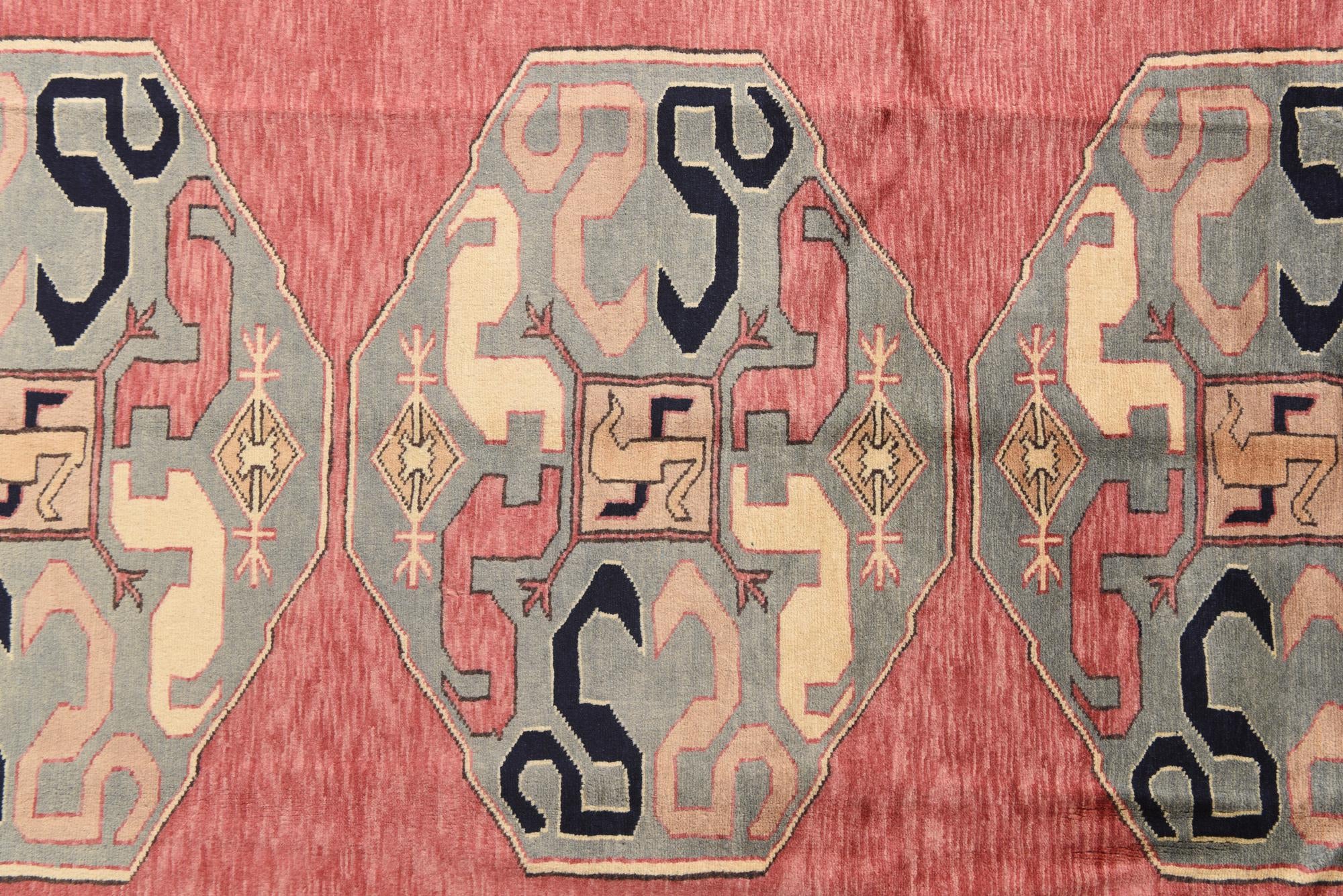 4' 4 x 5' 10 Hand Knotted Kazak Oriental Wool Rug