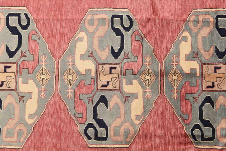 4' 4 x 5' 10 Hand Knotted Kazak Oriental Wool Rug