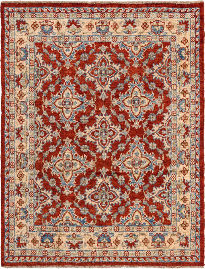 5' 2 x 6' 7 Hand Knotted Kazak Wool Rug