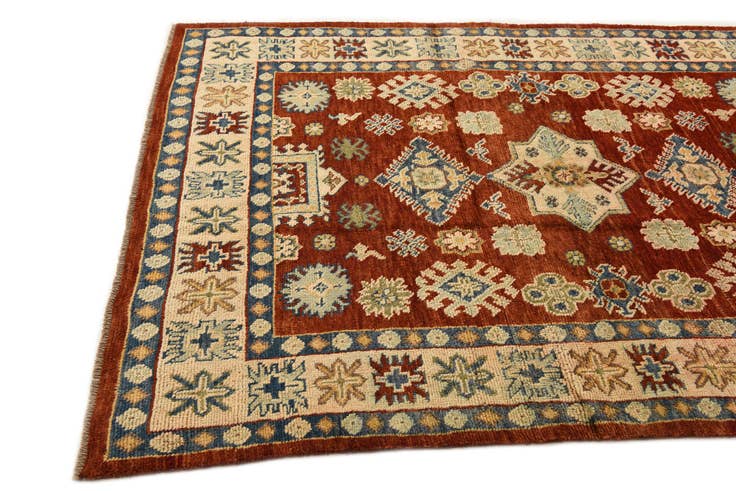 Detail image of 5' 8 x 7' 9 Hand Knotted Kazak Wool Rug