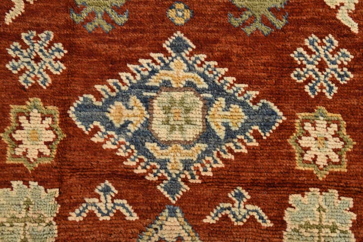 Detail image of 5' 8 x 7' 9 Hand Knotted Kazak Wool Rug