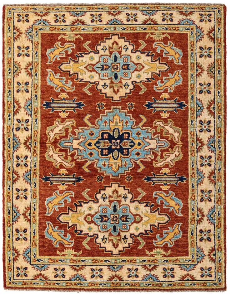 Detail image of 6' x 8' 3 Hand Knotted Kazak Rug