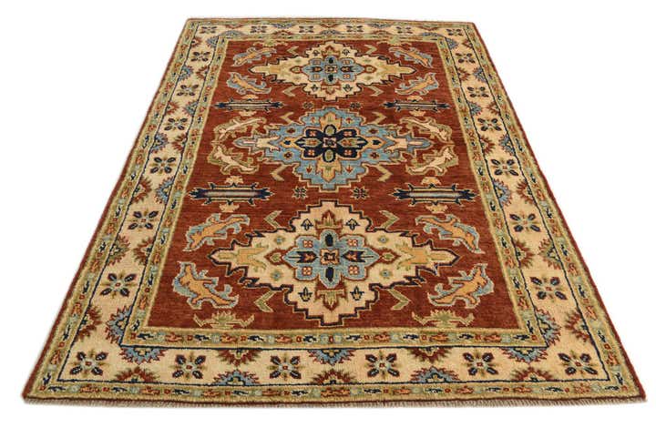 5' 6 x 7' 8 Hand Knotted Kazak Rug