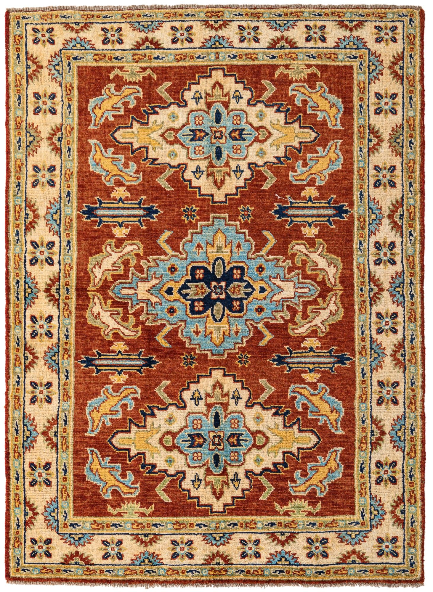 5' 6 x 7' 8 Hand Knotted Kazak Rug