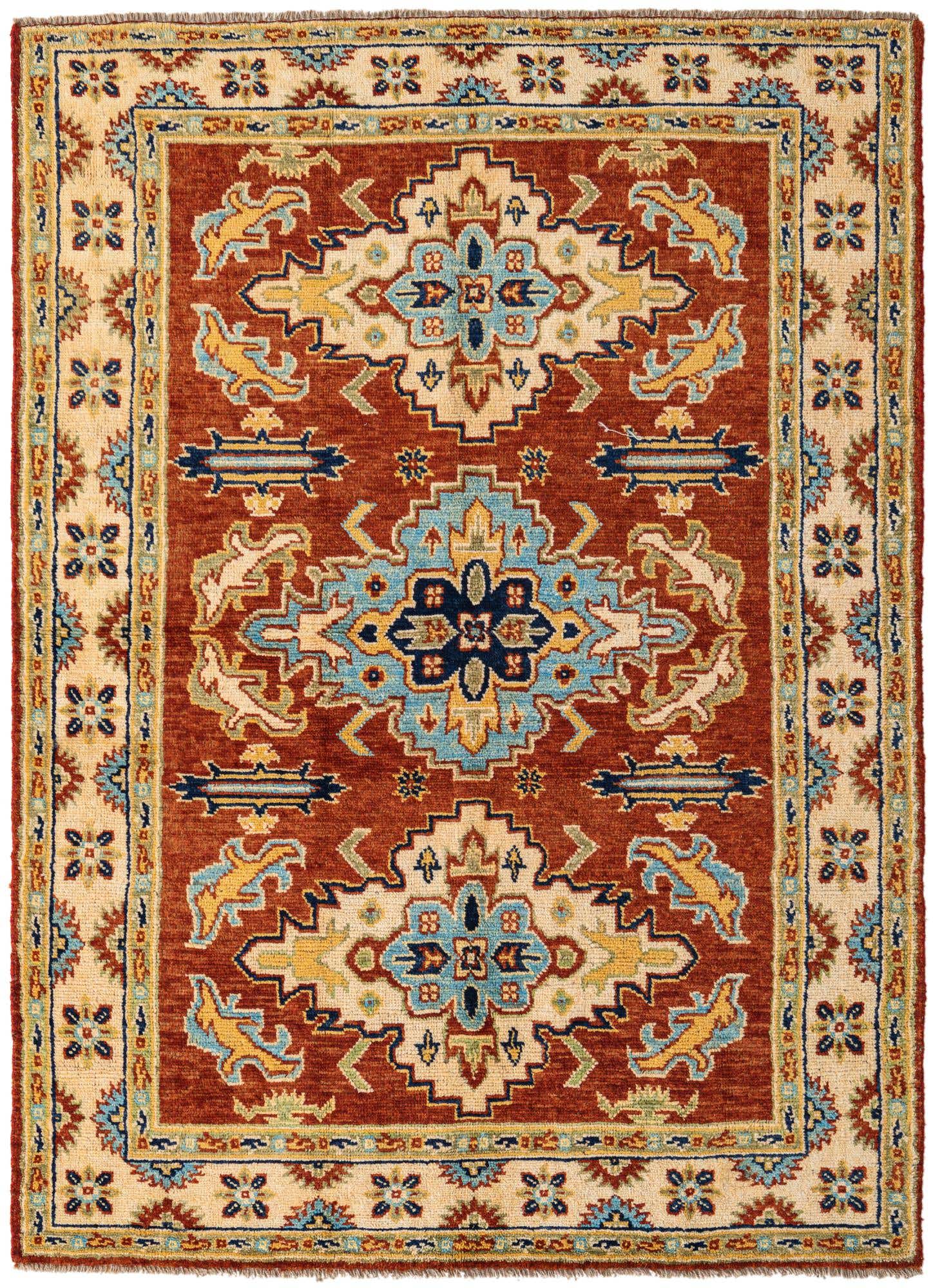 5' 6 x 7' 8 Hand Knotted Kazak Rug