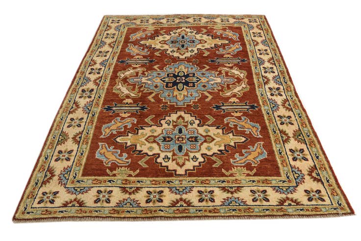 Detail image of 5' 8 x 7' 8 Hand Knotted Kazak Rug