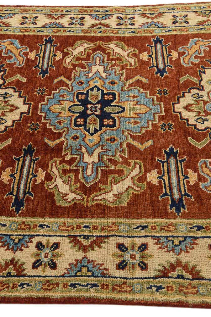5' 8 x 7' 8 Hand Knotted Kazak Rug
