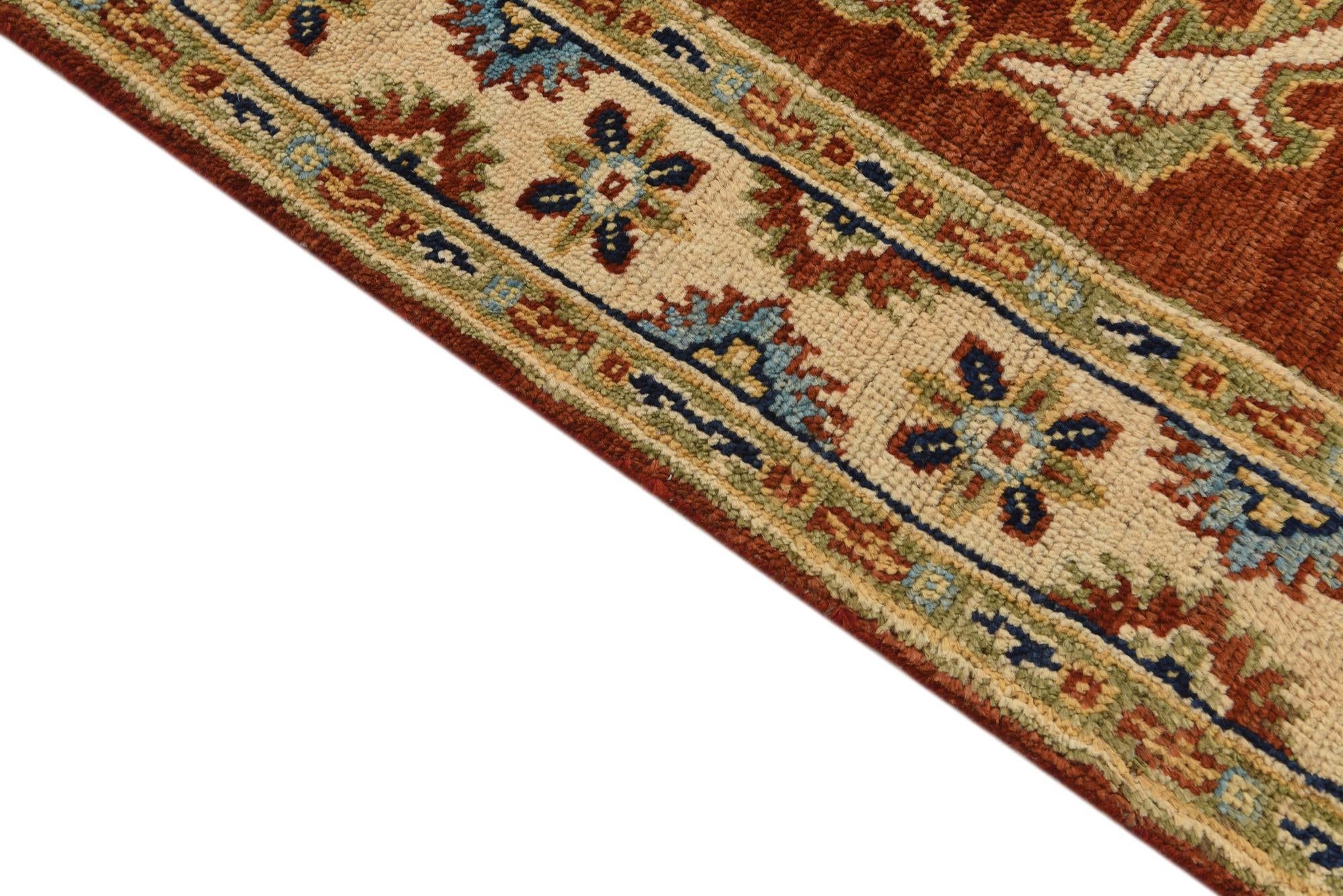 5' 8 x 7' 8 Hand Knotted Kazak Rug