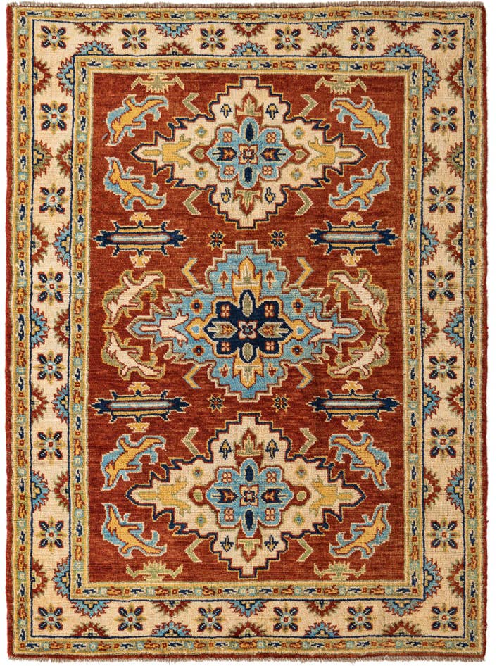 Detail image of 5' 8 x 7' 8 Hand Knotted Kazak Rug