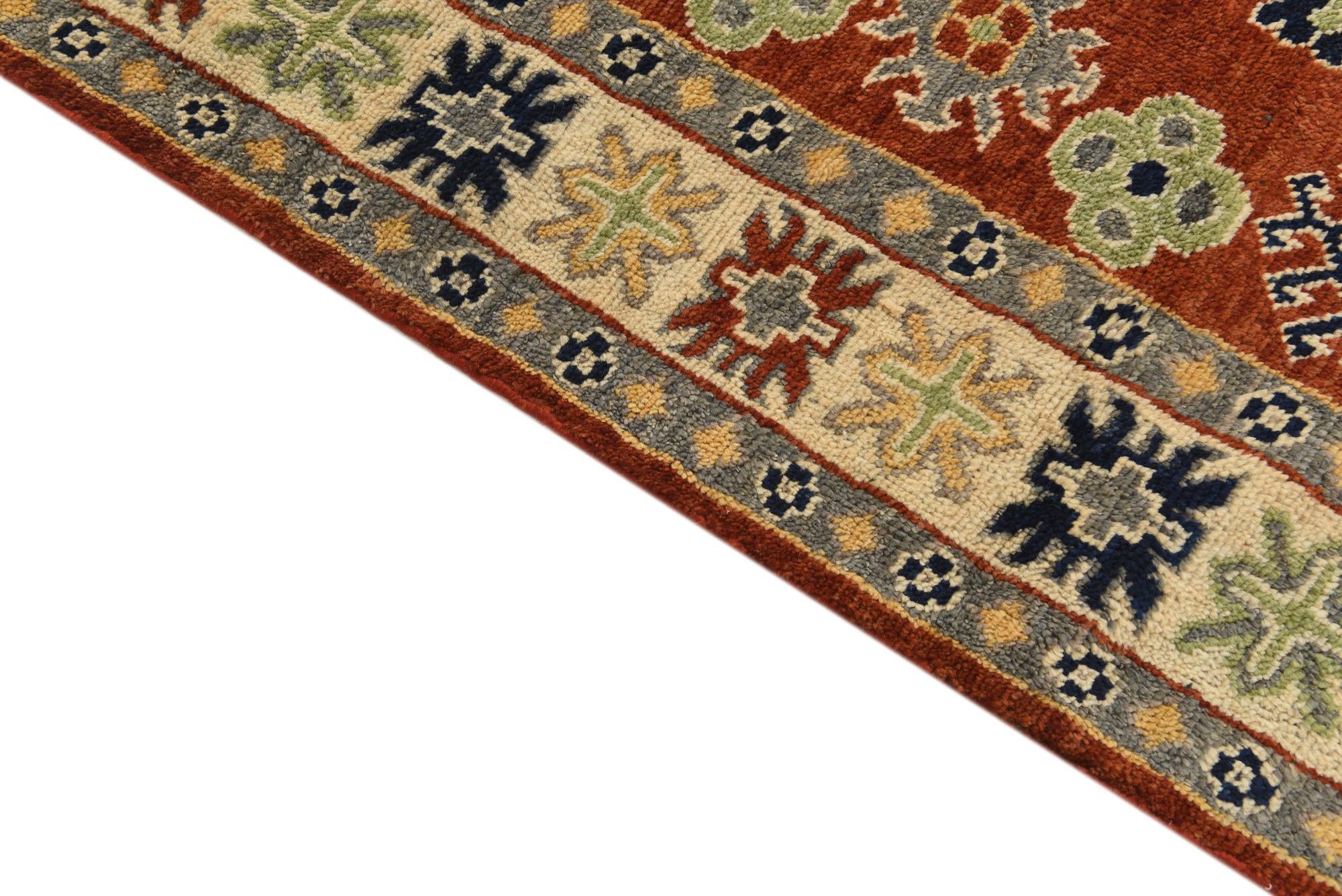 5' 8 x 7' 10 Hand Knotted Kazak Rug