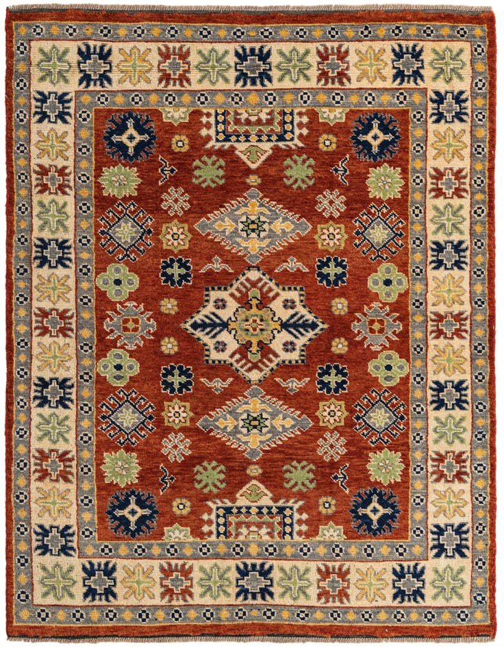 Detail image of 5' 8 x 7' 10 Hand Knotted Kazak Rug